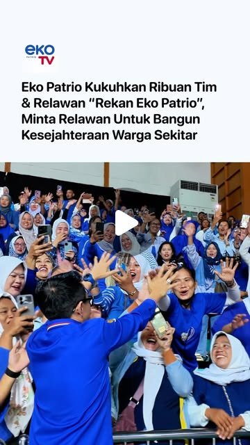 Eko Patrio menyapa relawan di Jakarta Timur